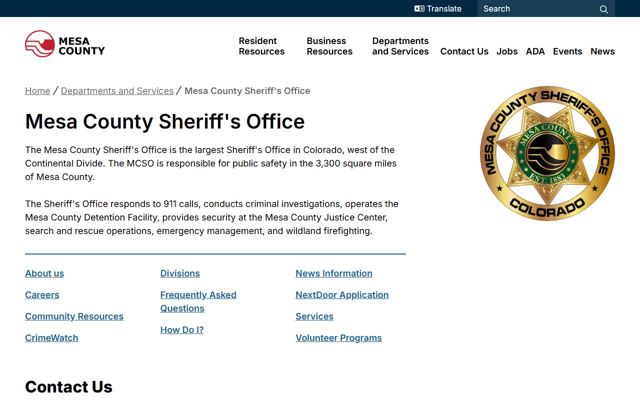 Mesa County Sheriff's Office facility