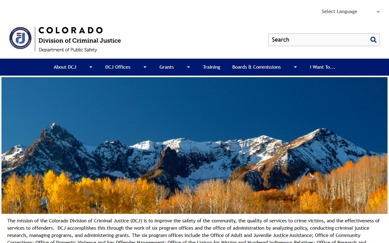 Colorado inmate population division of criminal justice statistics